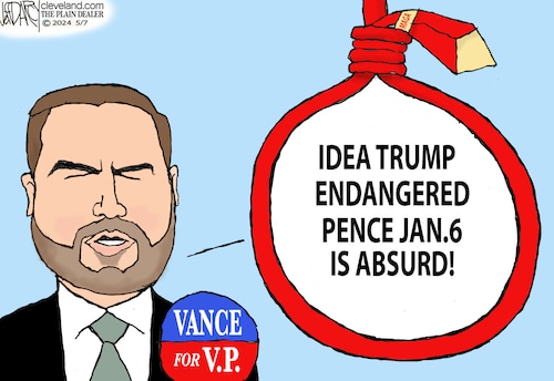 Vance denies Pence peril Jan. 6: Darcy cartoon