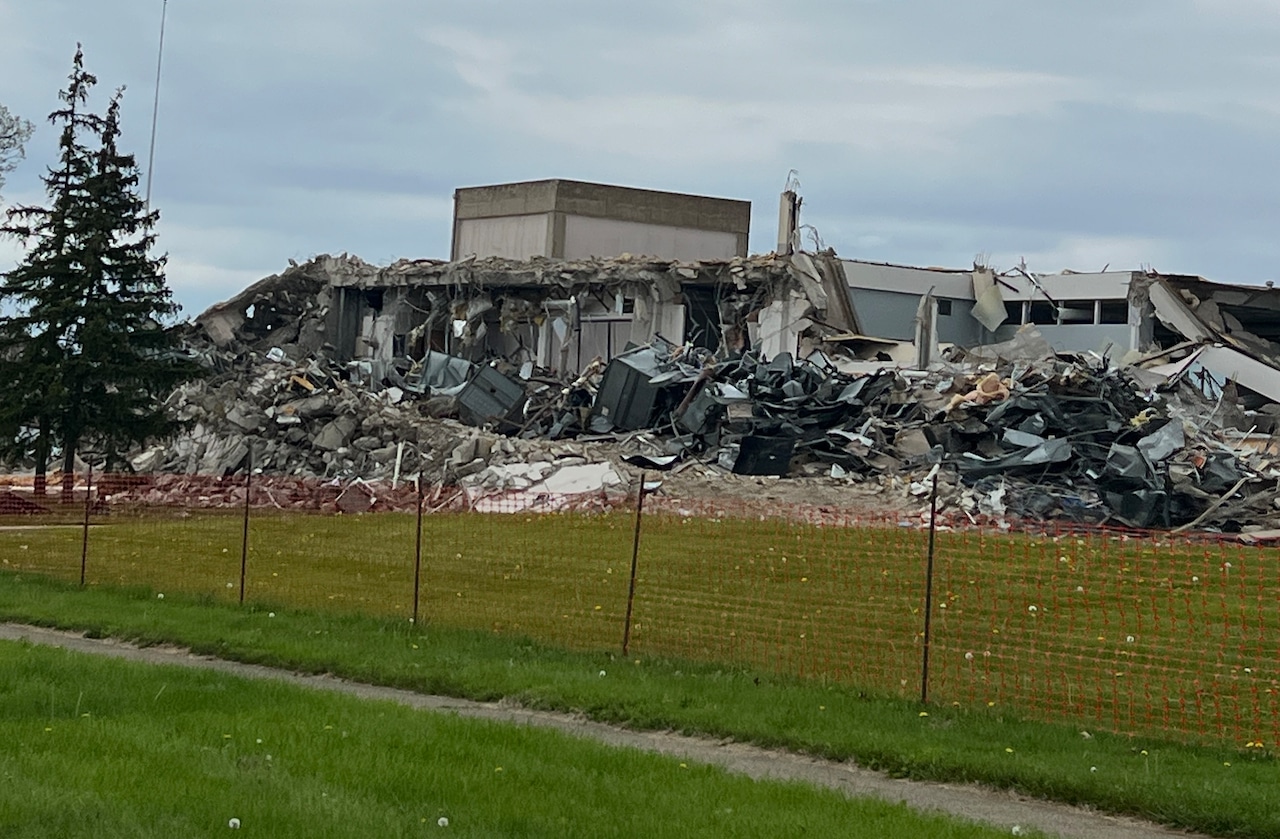 Demolition is nearly complete at Parma High School